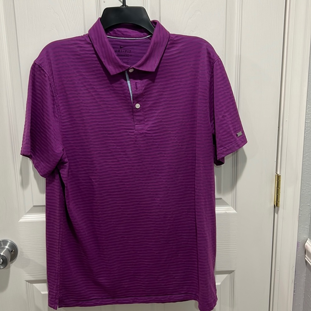 Nike purple standard fit Dri-Fit polo